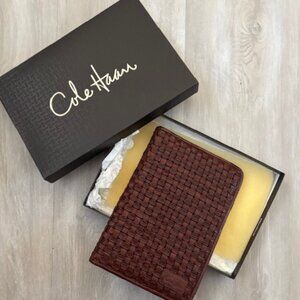 Cole Haan Woven Brown Leather Kindle Cover